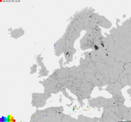 Storm report map of Europe