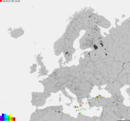 Storm report map of Europe