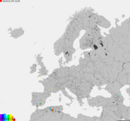 Storm report map of Europe