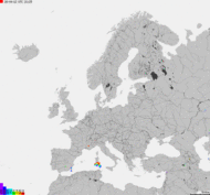 Storm report map of Europe