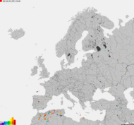 Storm report map of Europe