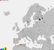Storm report map of Europe