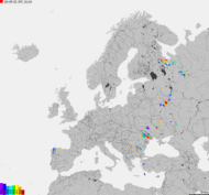 Storm report map of Europe