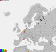 Storm report map of Europe