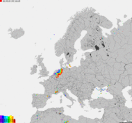 Storm report map of Europe