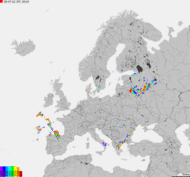 Storm report map of Europe