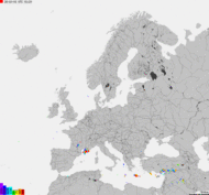 Storm report map of Europe