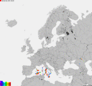 Storm report map of Europe