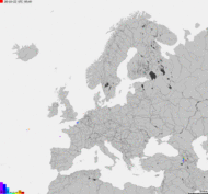 Storm report map of Europe