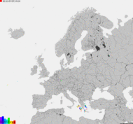 Storm report map of Europe