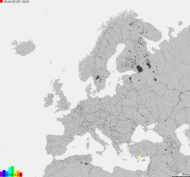 Storm report map of Europe