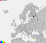 Storm report map of Europe
