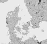 Storm report map of Denmark