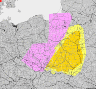 Mapa ostrzeżeń dla Polski