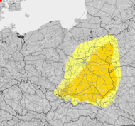 Severe weather alert for Poland
