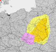 Severe weather alert for Poland