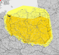 Severe weather alert for Poland