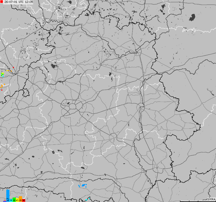 Mapa wyładowań atmosferycznych Białorusi