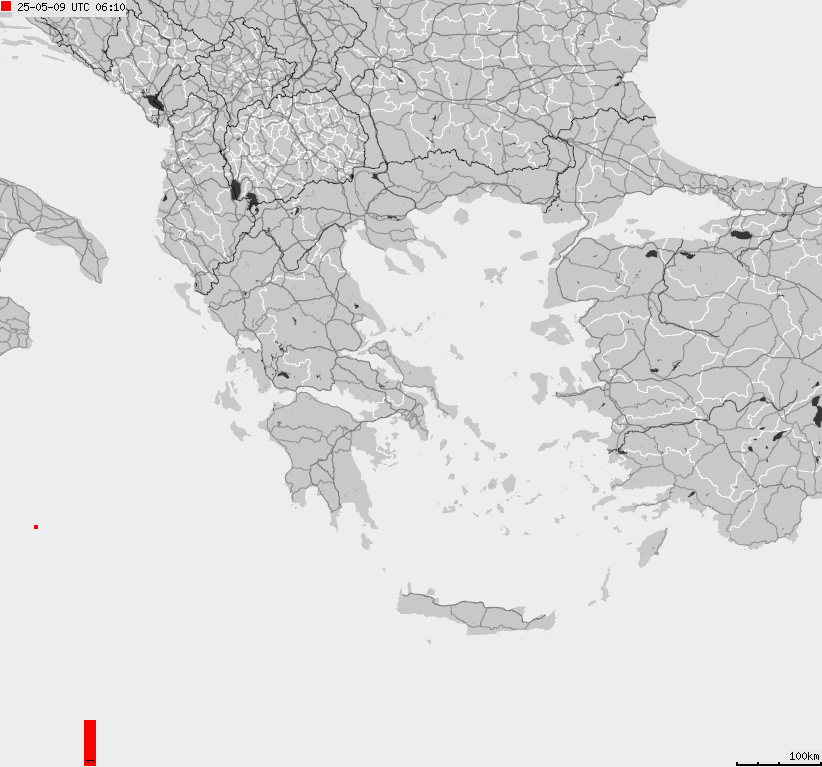 Map of lightnings France