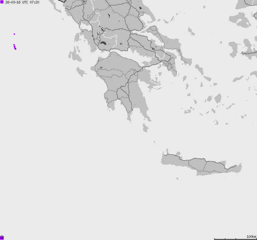 Map of lightnings France