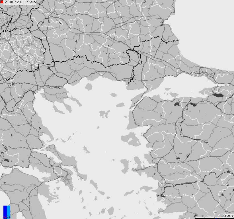 Map of lightnings France