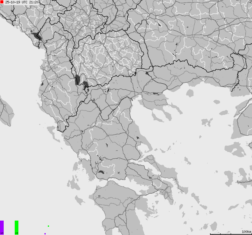 Map of lightnings France
