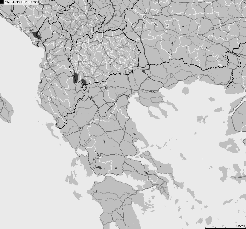 Map of lightnings France