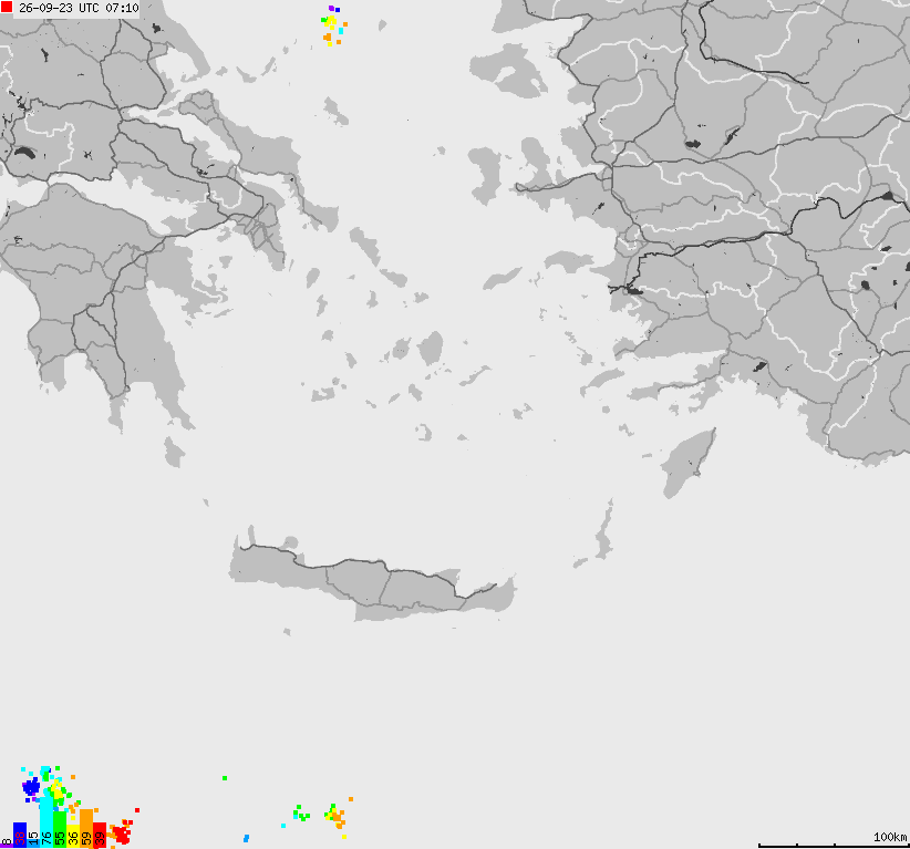 Map of lightnings France