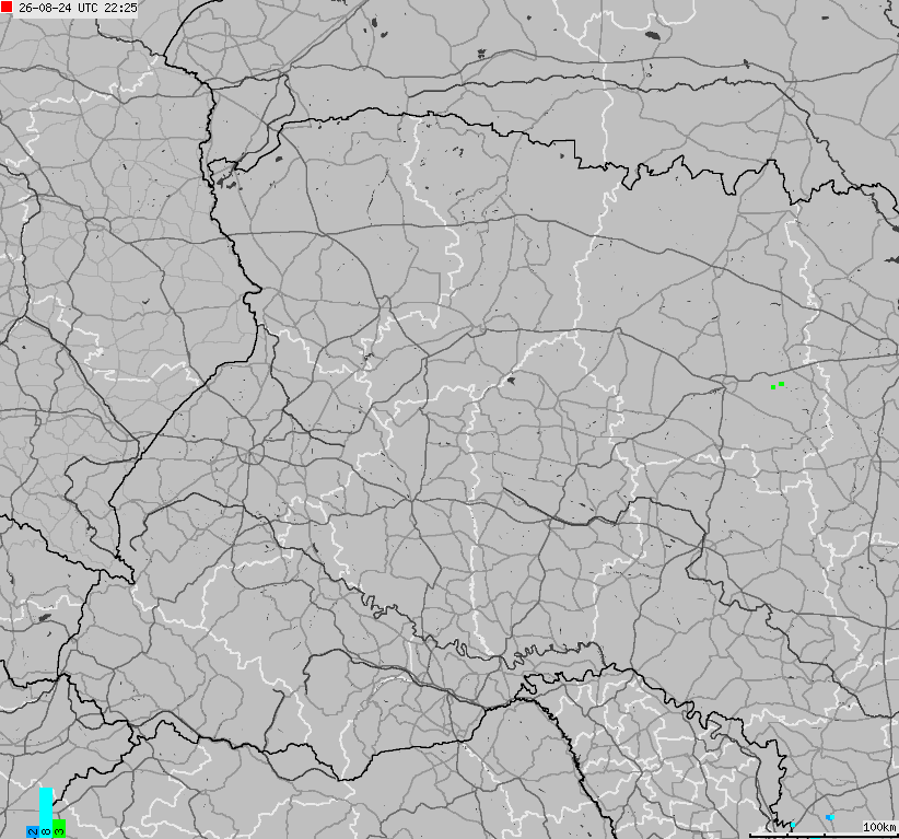 Map of lightnings Ukraine