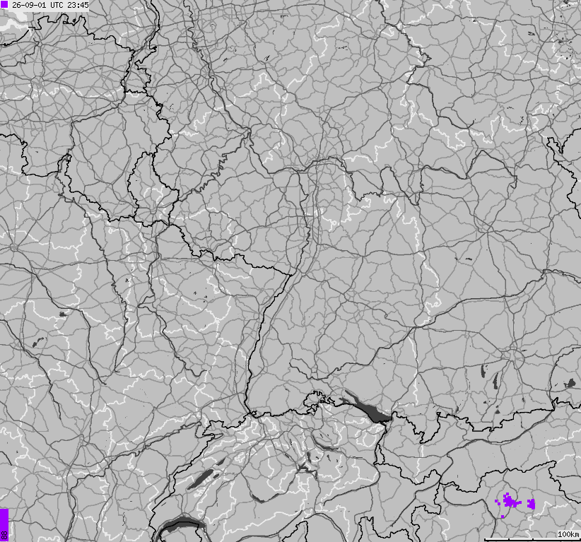 Map of lightnings across German