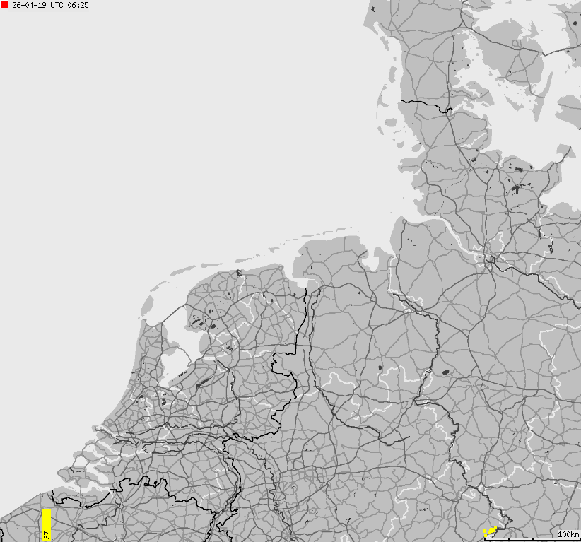 Map of lightnings across German