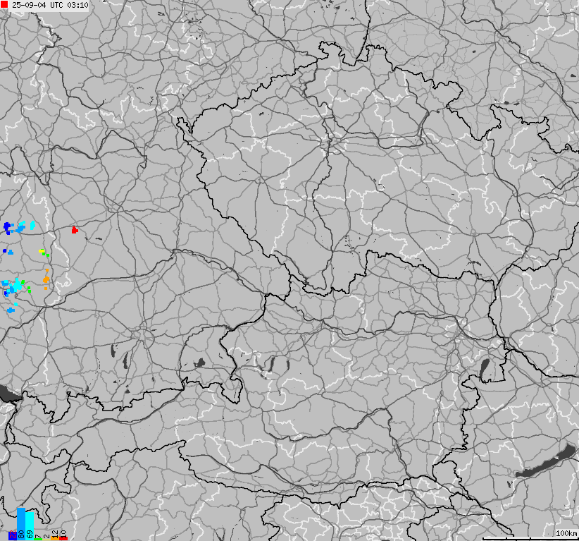Map of lightnings across German
